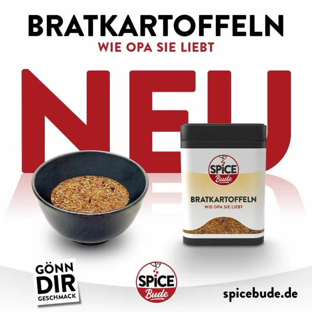 Mit unserer Gewürzmischung für Bratkartoffeln bringst du den Geschmack von Omas Küche 
direkt auf deinen Teller. Diese Mischung sorgt für knusprige, goldbraune Bratkartoffeln, wie 
Opa sie liebt – vollmundig, würzig und einfach unwiderstehlich.